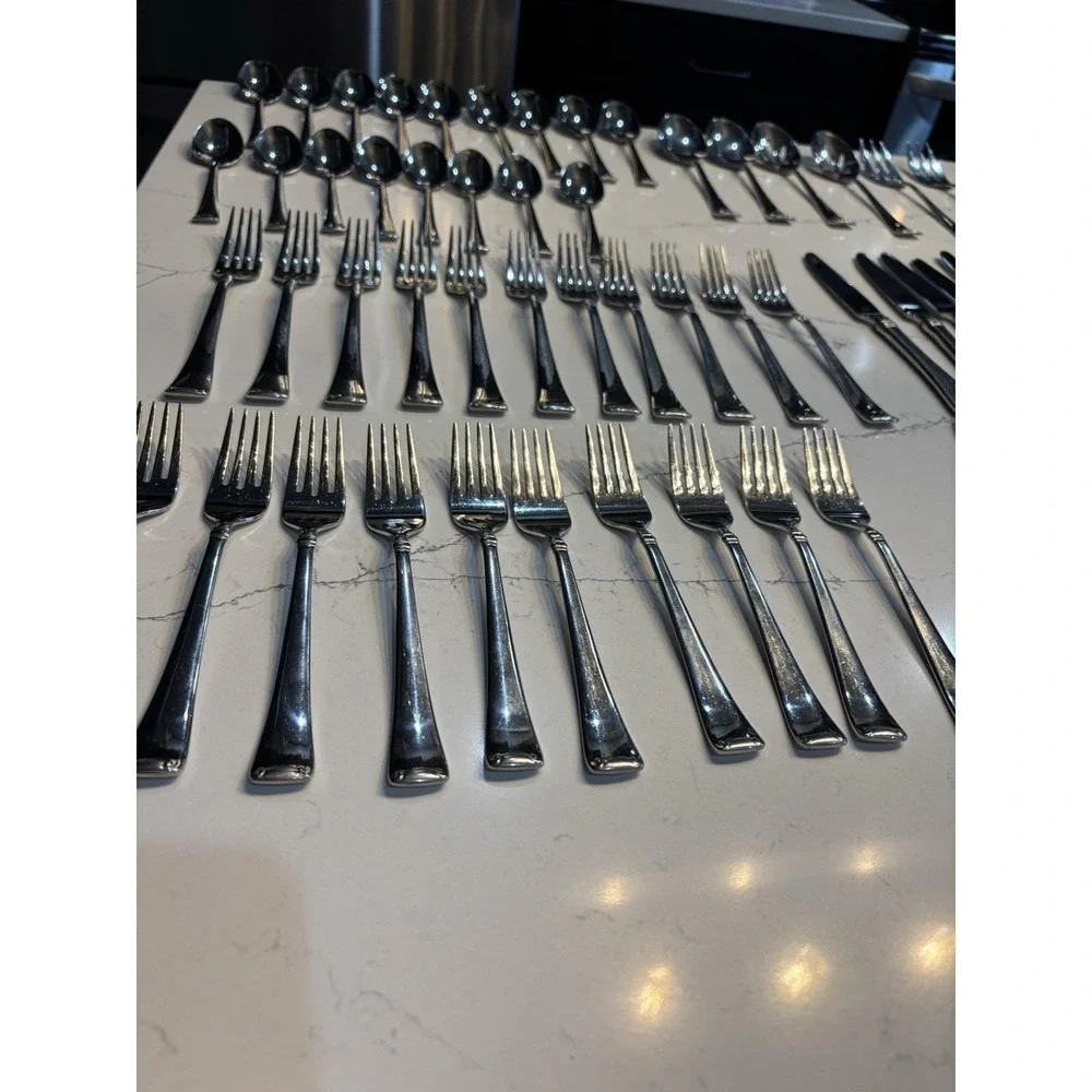 58 Pcs Zwilling JA Henckels Angelico 18/10 Stainless Spoons Forks Knives Serving